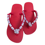 Chinelo Havaianas Tiras Com Brilho Strass