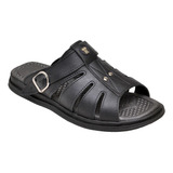 Chinelo Ortopédico Anatômico Anti Stress Masculino Couro