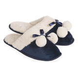 Chinelo Pantufa Feminina Rania Antiderrapante Pompom