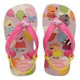 Chinelo Sandália Havaianas Infantil Bebê Peppa Pig Elástico