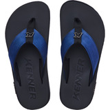 Chinelo Sandalia Kenner Kivah Preto Azul Tratorado Original