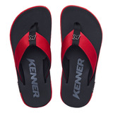 Chinelo Sandalia Kenner Kivah Tks Original Preto E Vermelho