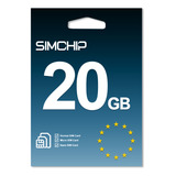 Chip Europa Lite 10 Países 20gb 30 Dias