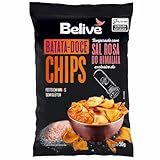 Chips De Batata Doce Sem Glúten Belive Temperados Com Sal Rosa Do Himalaia 50g