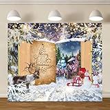 ChloropLastid 3 X 2 4 M Cenário De Inverno País Das Maravilhas Natal Conto De Fadas Livro Mágico Neve Floresta Rena Boneco De Neve Cena De Inverno Fotografia Fundo Infantil Natal Ano Novo Decoração De