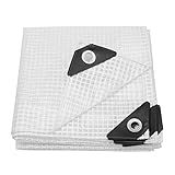 Chocikick Cobertura De Plástico Transparente Com Efeito De Estufa 30 X 60 M Capa Impermeável Transparente De 14 Mm Lona De Poliéster Resistente A UV Com Ilhós Cobertura De Plástico De Filme De