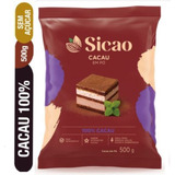 Chocolate Em Pó 100 Cacau 500g Sicao