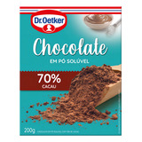 Chocolate Em Pó 70 Cacau Dr Oetker 200g