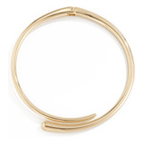 Choker Aro Rígida Gota Banhada Ouro Prata Brinde