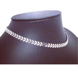 Choker Colar Gargantilha Escama Corrente Folheado Prata 950