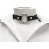 Choker Gargantilha Argola Coleira Lolita Couro Pu Gótica