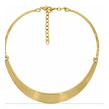 Choker Rígida Banhada Ouro 18k Cor Dourado