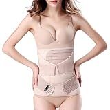 ChongErfei Suporte Pós-parto 3 Em 1 - Cinta Modeladora Para Recuperação De Barriga-cintura-pelve- Bege- G Para Correção De Postura