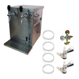 Chopeira A Gelo 02 Torneiras Aço Inox kit Sem Cilindro 