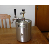 Chopeira Keg Inox 5l Tampa Regulador Torneira Tipo Perlick