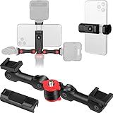 ChromLives Adaptador De Montagem De Sapato Frio Com Clipe De Telefone Adaptador De Montagem De Sapato Duplo Giratório Giratório Para Luz LED Microfone