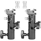 ChromLives Suporte De Sapato Frio Para Montagem Em Flash Adaptador De Calçado De Flash Suporte De Montagem Para Câmera DSLR Flash Speedlight Canon Nikon Panasonic Yongnuo Neewer Godox Flashes E Mais 2 Unidades Flash Bracket 2Pack