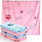 Chumia 4 Peças De Toalhas De Cachorro Para Secar Cachorrinho De Microfibra A Granel Absorvente Toalha De Pata Suprimentos De Banho Para Animais De Estimação Secagem Rápida Para Gatos Médios Animais De