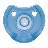 Chupeta 100 Silicone Soft Bico Chato Tam 1 Kuka 0 A 6 Meses Cor Azul