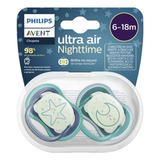 Chupeta Brilha No Escuro Ultra Air 6 A 18 Meses 2 Un Philips