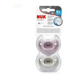 Chupeta Nuk Sensitive Kit 2 Unidades Fase 2 100  Silicone Cor Rosa Período De Idade 6 12 Meses