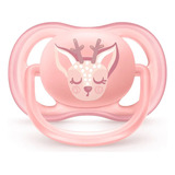 Chupeta Philips Avent Ultra Air Cervo Unitária 0 6 Meses Cor Rosa