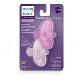 Chupeta Recém Nascido Avent Soothie Dupla Rosa Menina 0 3m