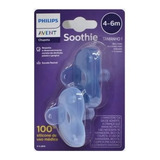 Chupeta Soothie 4 A 6 Meses Azul Dupla Philips Avent