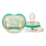 Chupeta Ultra Air Brilha No Escuro 0 6 Meses Passaro Avent Cor Bege azul