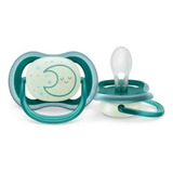 Chupeta Ultra Air Brilha No Escuro 6 18m Azul E Verde Avent