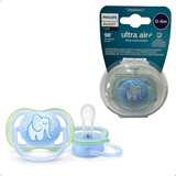 Chupeta Ultra Air Elefante 0 6m Scf086 01 Philips Avent Cor Azul Período De Idade 0 6 Meses