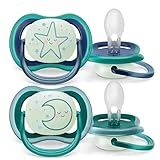 Chupeta Ultra Air Night 6-18m Azul C-2 Philips Avent