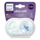 Chupeta Ultra Soft 0 À 6 Meses Com 2 Unidades Avent