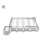 Churrasqueira 100 Inox Gira Grill Baixo 5 Espetos Bivolt