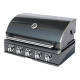 Churrasqueira A Gás Em Inox Black De Embutir 5 Queimadores