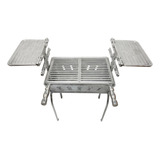 Churrasqueira Alumínio Fundido Grosso 80 Cm Movel 2 Bandeja