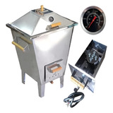 Churrasqueira Bafo Forno Defumador Inox 8kg Gás carvão