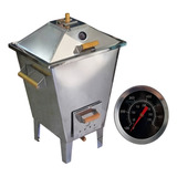 Churrasqueira Bafo Forno Defumador Inox 8kg Termômetro