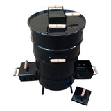 Churrasqueira Com Chaminé Espeto Grelha No Tambor De 100l