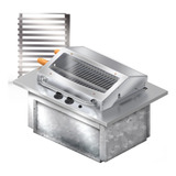 Churrasqueira Cook Top Apartamento De Embutir Saro Inox