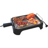 Churrasqueira Elétrica Alfa Suportel P1217a Portátil E Pratica Grill Preta 110v