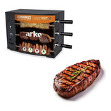 Churrasqueira Elétrica Arke Vitta Smart 3 Espetos 127v Preta
