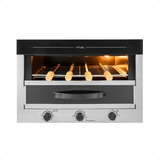Churrasqueira Elétrica Rotativa Stelar De Embutir 4 Espetos Cor Inox 127v