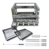 Churrasqueira Elevante Grill 60cm Inox Motor 4 Espeto grelha