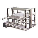 Churrasqueira Elevatória Inox Grill E Grelha Argentina 610mm