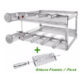 Churrasqueira Gira Grill 100 Inox 9 Espetos Grelha
