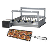 Churrasqueira Giratória 4 Espetos Inox Ita Grill Brinde 
