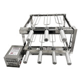 Churrasqueira Giratória Grill 7 Espetos Aço Inox Bivolt Weg