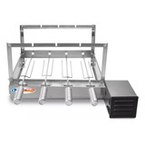 Churrasqueira Giratória Inox 4 Espetos Tridentes Pratic