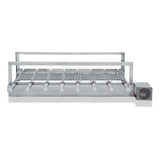 Churrasqueira Giratoria Tripla 1 Motor 8 Espeto Bivolt Inox